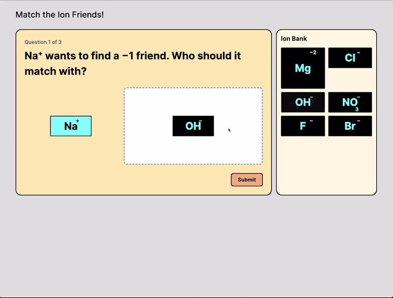 Cover image for Fully building this chemistry ion-matching game in Figma Mak...