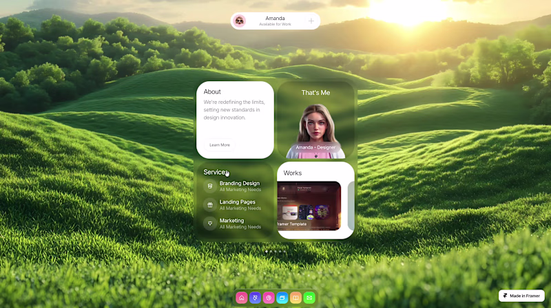 Cover image for HypeOS Framer Portfolio Template Design