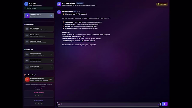 Cover image for Hackathon Team Chat - AI CTO Assistant