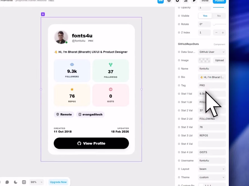 Cover image for 🚀 Just launched: ProProfile
A Framer
