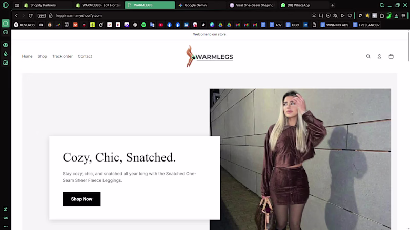Cover image for Just finished a full website for WARMLEGS in just 20 hours.