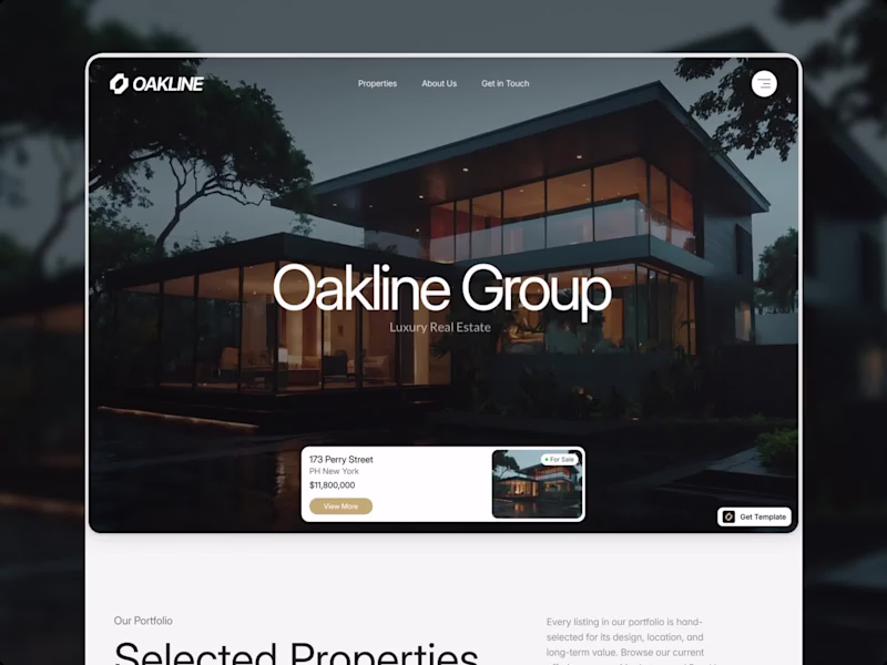 Cover image for Oakline - Real Estate Framer Template