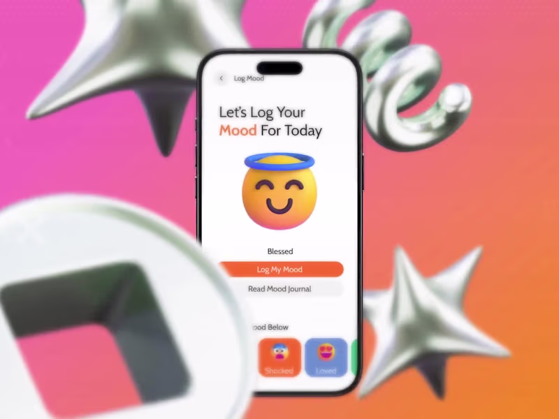 Cover image for Mood App– UX/UI Design for Mood Logging App 