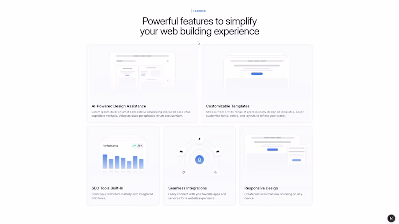 Cover image for SaaS Feature Section for AI-Site builder