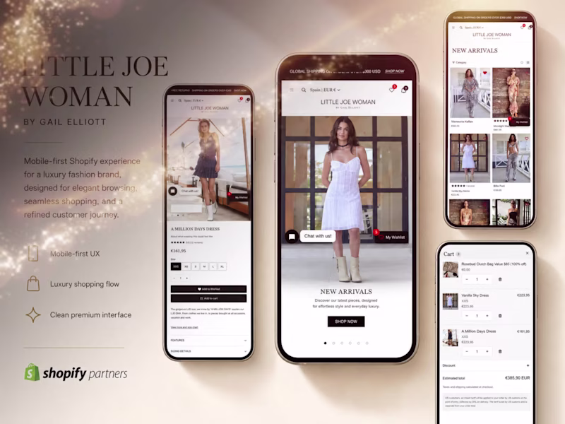 Cover image for Mobile-First Shopify Rebuild for Luxury Fashion Brand