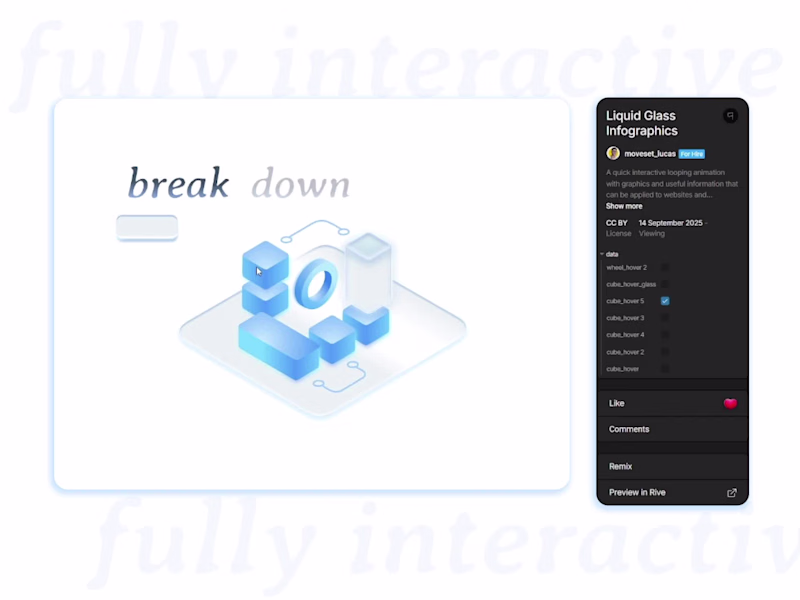 Cover image for Rive | Liquid Glass Graphs