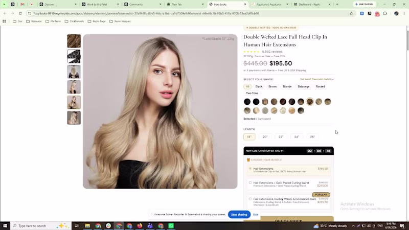 Cover image for Foxy Locks – Shopify Product  | Figma to Replo Development