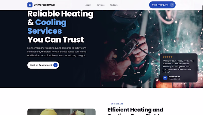 Cover image for Universal HVAC - Concept Landing