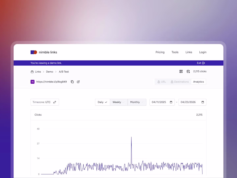 Cover image for Nimble Links: Analytics Redesign