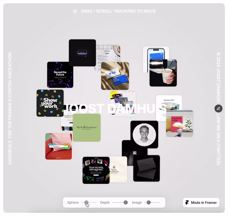 Cover image for 1st price at the Framer x Contra Hackathon