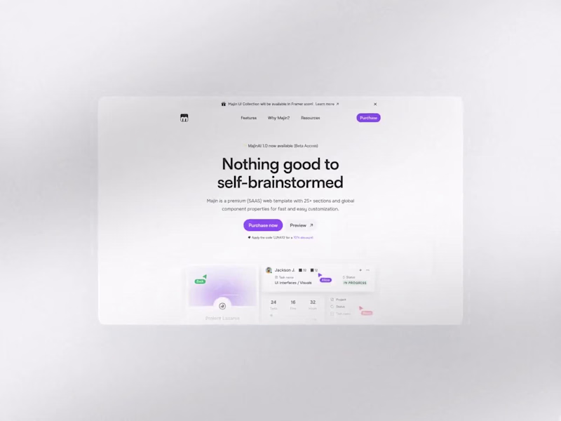 Cover image for  Premium Figma Web UI Template ✨