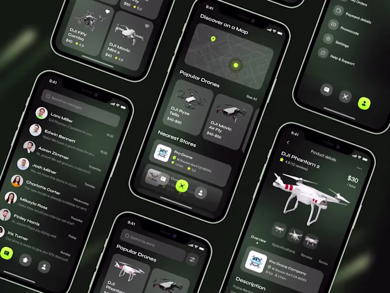 Cover image for UI/UX Design. QuadRent -Drone rent mobile app