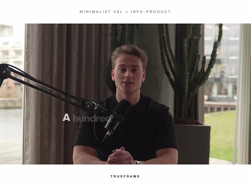 Cover image for Minimalist VSL Design for Info-Product Coach