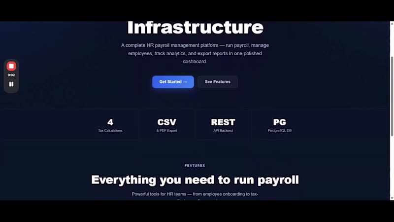 Cover image for PayFlow is a full-stack HR payroll