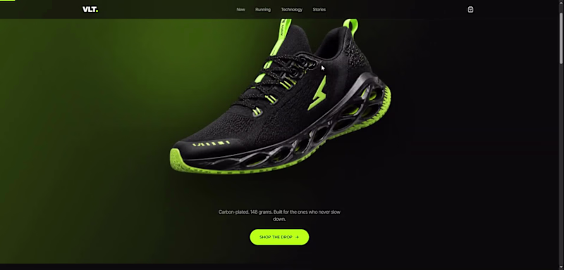 Cover image for A sleek, immersive e-commerce landing