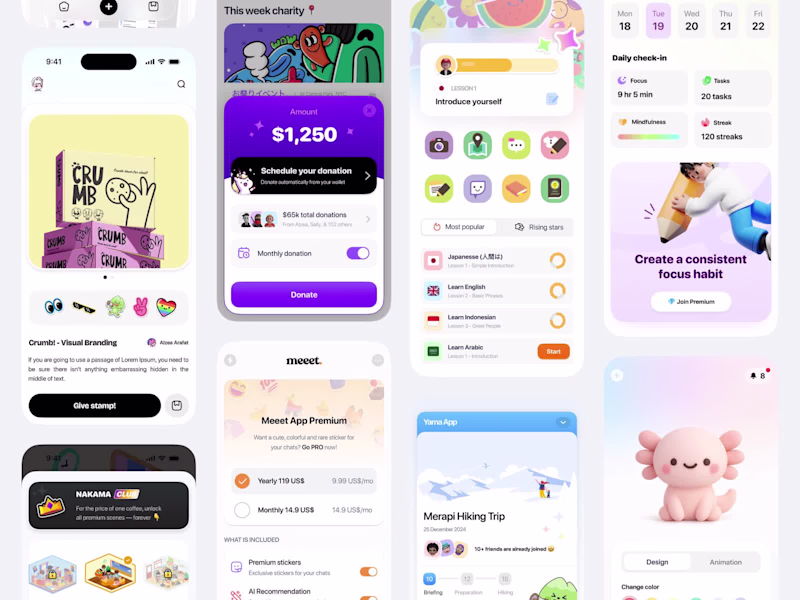 Cover image for Playful App UI: Explorations