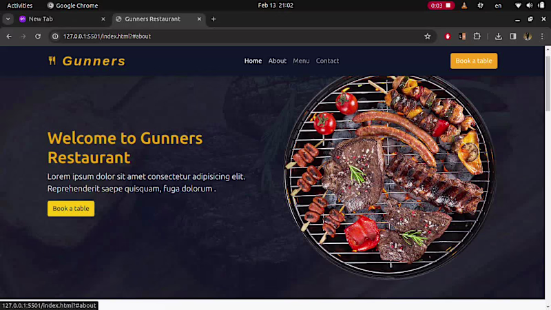 Cover image for Restaurant Website with modern design