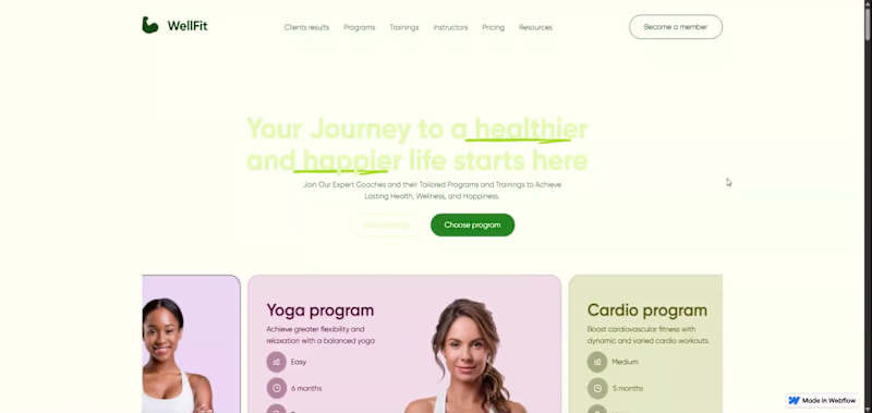 Cover image for WellFit is a modern fitness