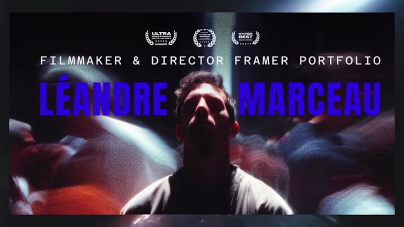 Cover image for 🔥 Marceau - Filmmaker portfolio Framer website A cinematic ...