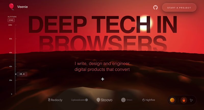 Cover image for Threejs portfolio for spacey 3D