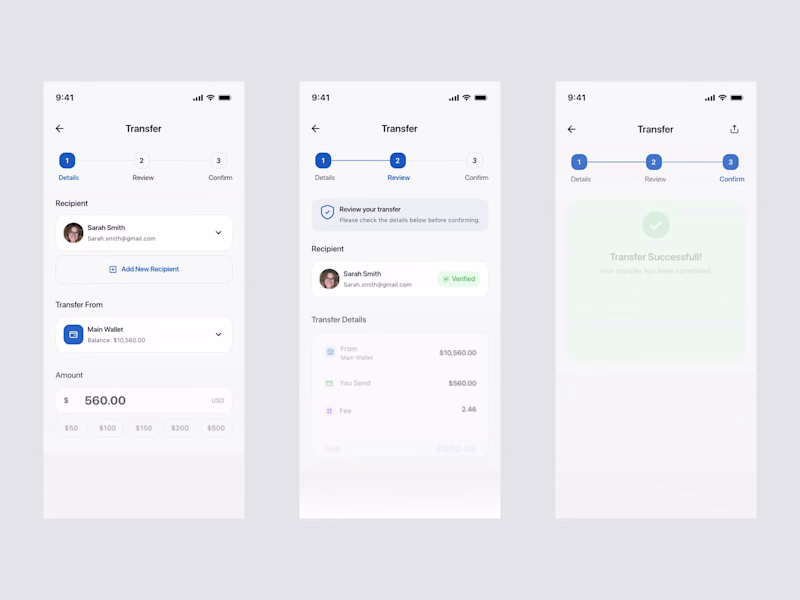 Cover image for Mobile Banking Transfer Flow UI