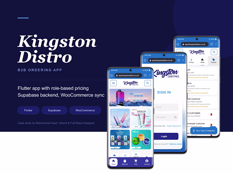 Cover image for B2B Ordering App Flutter + Supabase + WooCommerce Integration