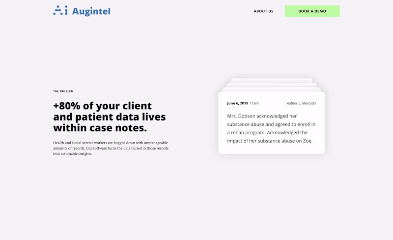 Cover image for Website for Augmented Intelligence in Health & Social Services