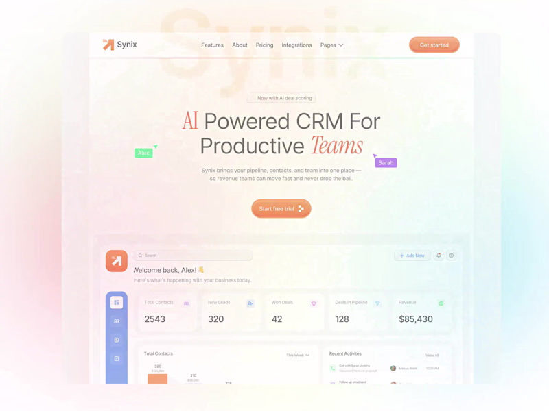 Cover image for Designed a modern AI SaaS