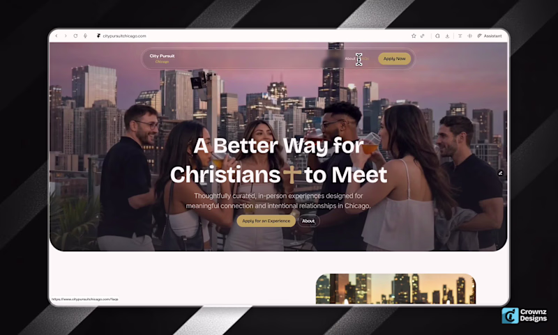 Cover image for City Pursuit Chicago — Faith-Based Dating Experience Website