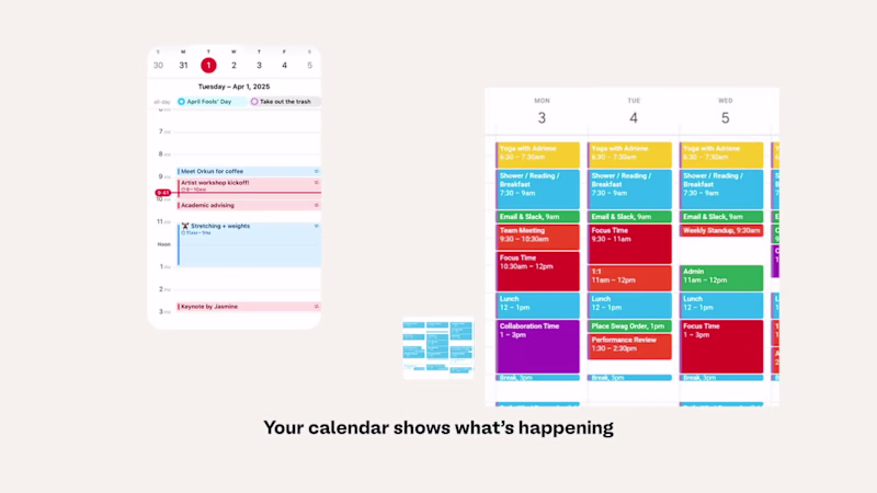 Cover image for The calendars show what's happening;