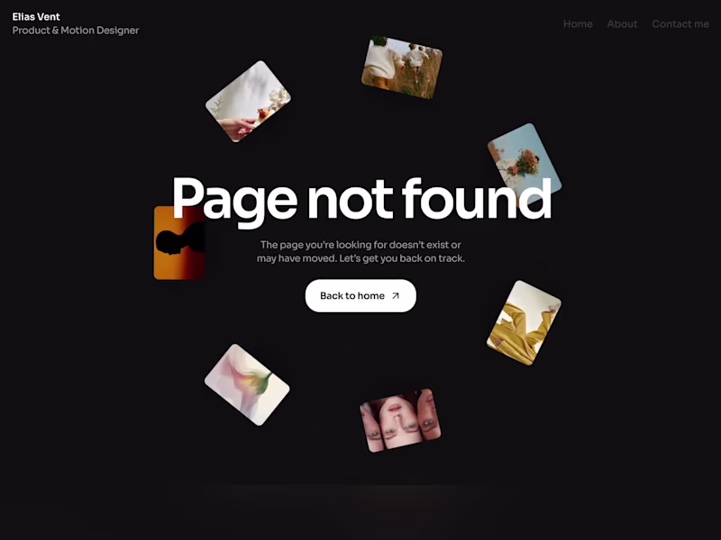 Cover image for 404 page interaction for the upcoming framer template