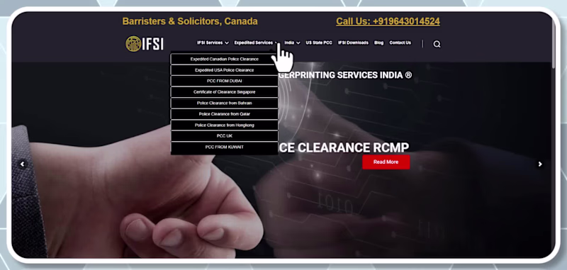 Cover image for International Fingerprinting Website Development
