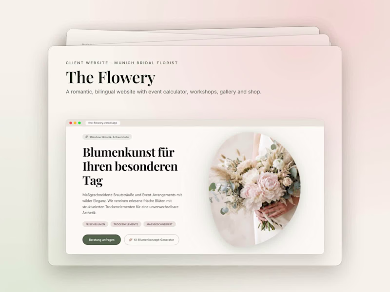 Cover image for A romantic, editorial website for