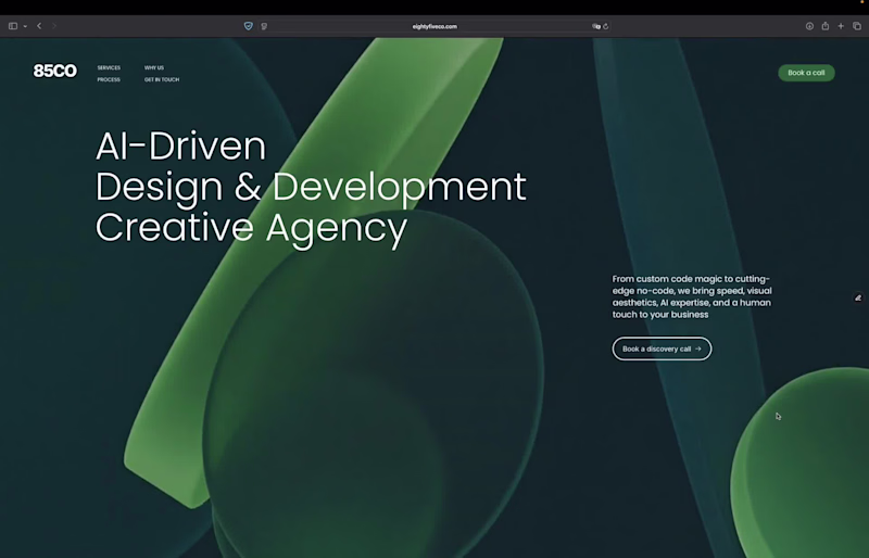 Cover image for Landing page for AI-driven Creative Agency