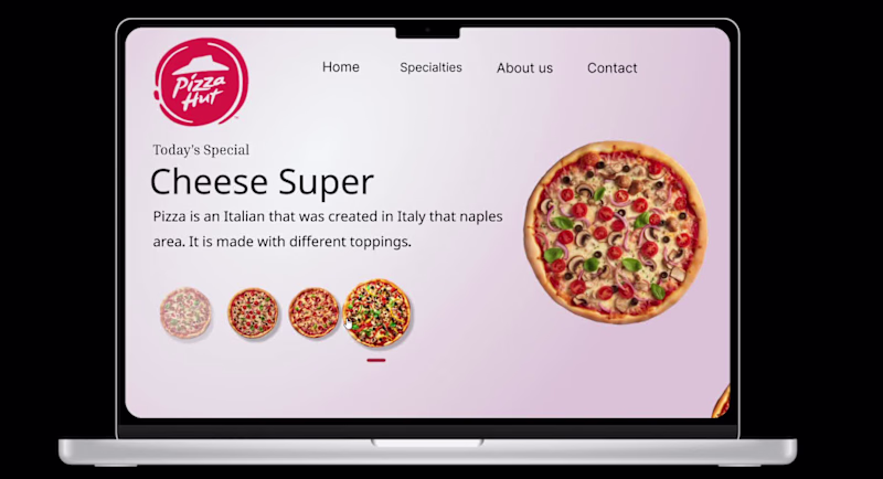 Cover image for Ux/UI design of Pizza hut.