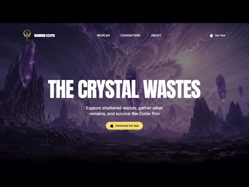 Cover image for Warborn Eclipse Game Landing Page Design
