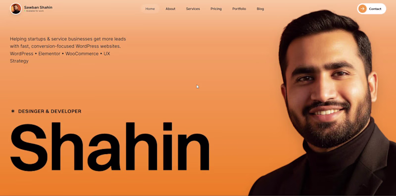 Cover image for High-End Personal Portfolio Website Design