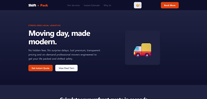 Cover image for Shift + Pack Logistics — Figma to Vanilla JS Slice