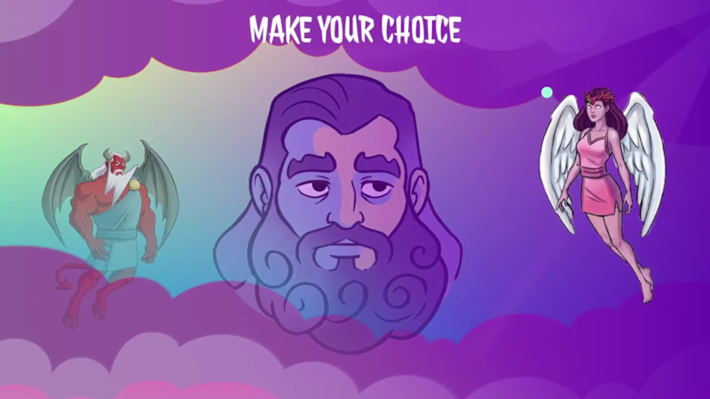 Cover image for Heaven or Hell? Here is the Path Choice screen for an indie ...