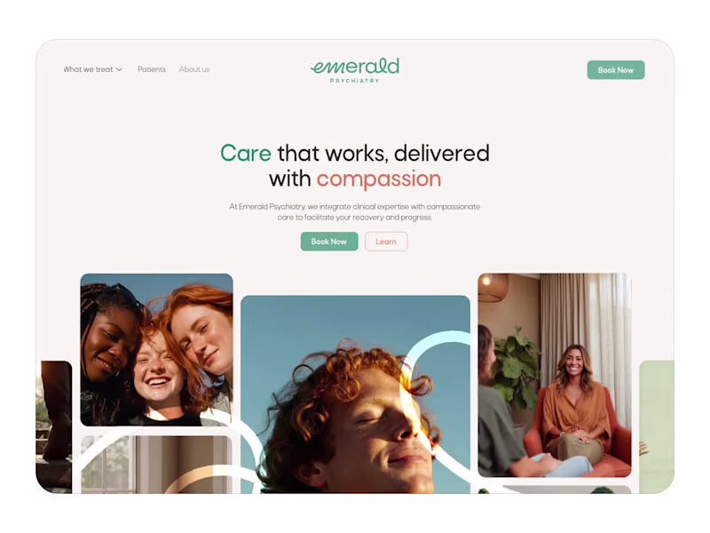 Cover image for Emerald Psychiatry Website Design