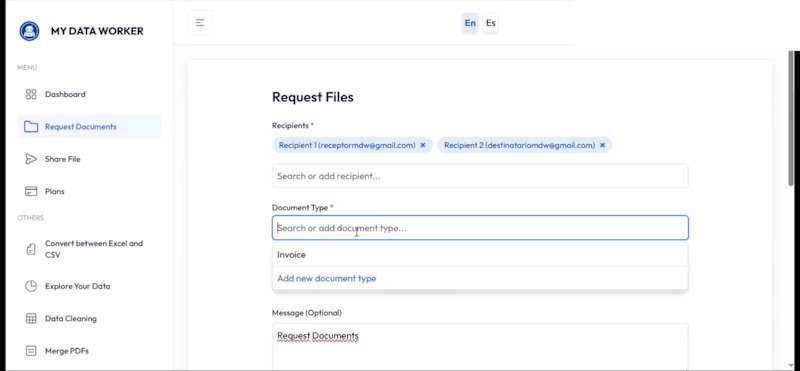 Cover image for Document request (automation)