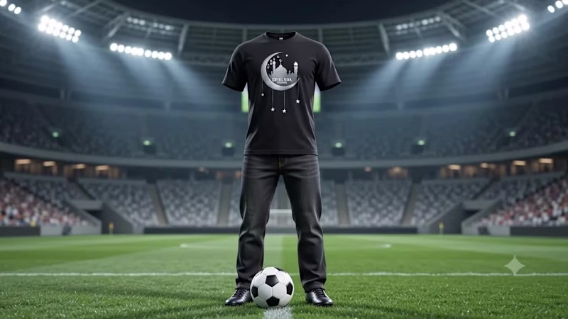 Cover image for Premium black crew neck graphic