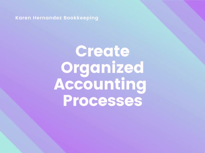 Cover image for Create Organized Accounting Processes