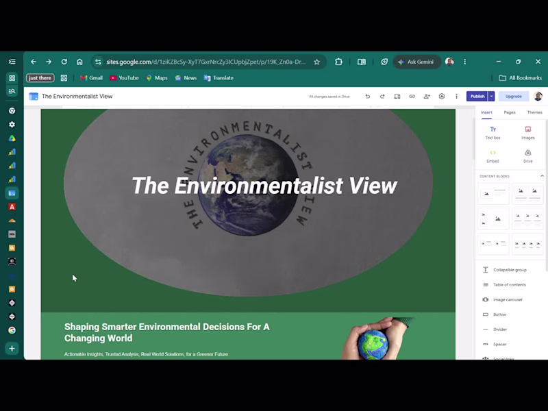 Cover image for Environmentalist View is a sustainability-focused