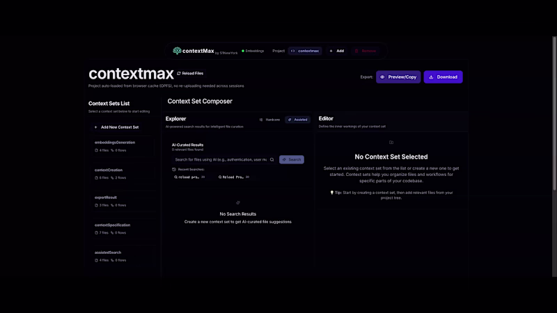 Cover image for ContextMax: AI Context Visual Builder