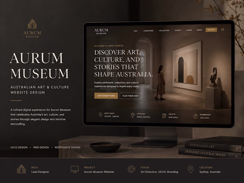 Cover image for Aurum Museum Website Design