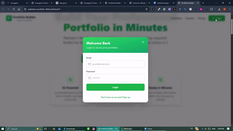 Cover image for Built PortfolioBuilder, an AI-powered portfolio creation too...