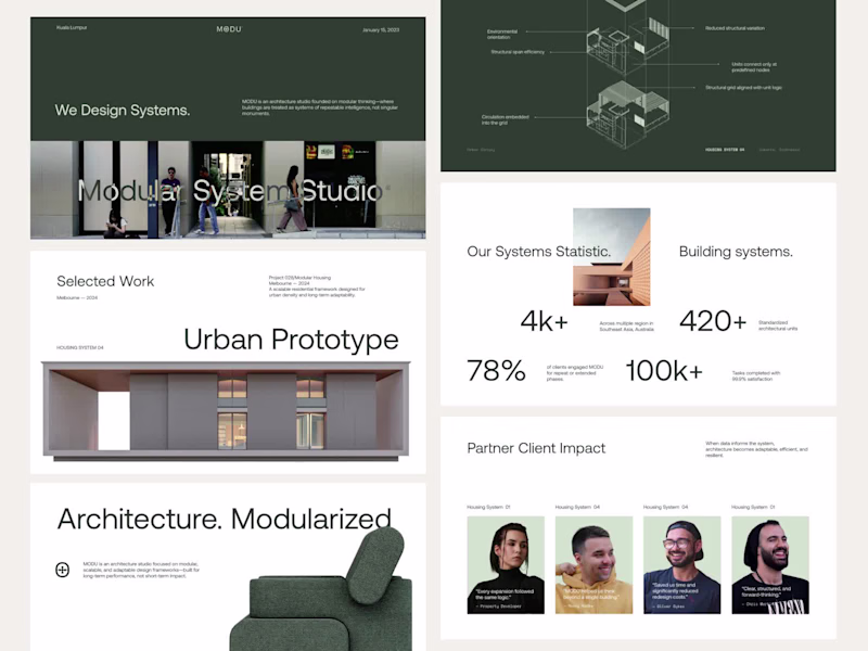 Cover image for Modu - Architecture Studio Pitch Deck