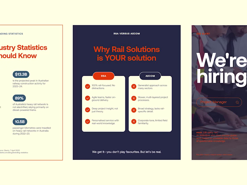 Cover image for Rail Solutions Australia® | Brand Identity Design
