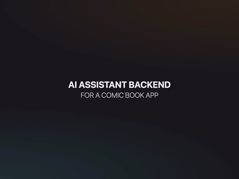 Cover image for AI Assistant Backend Development for Comic Book App